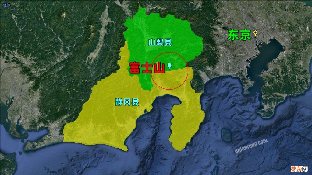 富士山在哪里？位于日本本州岛中南部