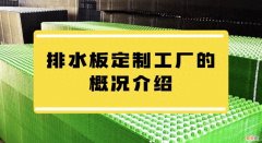 排水板定制工厂的概况介绍 防排水板生产厂家