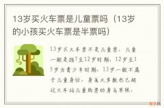 13岁的小孩买火车票是半票吗 13岁买火车票是儿童票吗